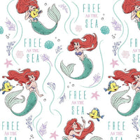 (Remnant 18") Ariel Free As the Sea Fabric to sew - QuiltGirls®
