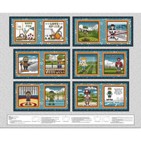 I Love Sports Fabric Book Panel to Sew - QuiltGirls®