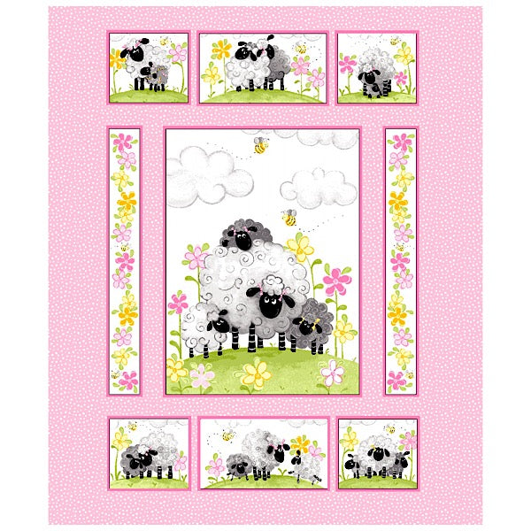 Susybee's La the Lamb Quilt Panel to sew - QuiltGirls®
