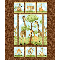 Susybee's Giraffe Quilt Panel to sew - QuiltGirls®