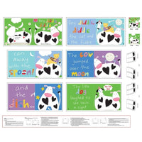 Hey Diddle Diddle Fabric Book Panel to sew - QuiltGirls®
