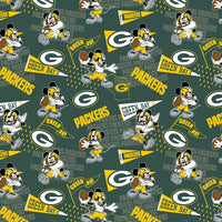 NFL Disney Mickey Green Bay Packers Fabric to sew - QuiltGirls®