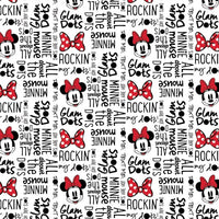 Minnie Mouse All About the Dots White Fabric to sew - QuiltGirls®