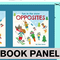 Fun in the Snow Opposites Fabric Book Panel to Sew - QuiltGirls®