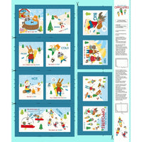 Fun in the Snow Opposites Fabric Book Panel to Sew - QuiltGirls®