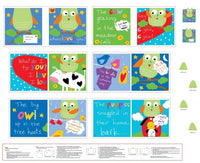 Whooo Loves You Fabric Book Panel to sew - QuiltGirls®