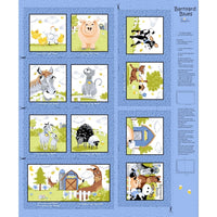 
              Susybee's Barnyard Blues Fabric Book Panel to sew - QuiltGirls®
            