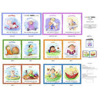 Calendar Babies Fabric Book Panel to Sew Book Panel (35’’x44’’) Panel