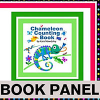 
              Chameleon Counting Fabric Book Panel to Sew - QuiltGirls®
            