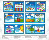 
              Colors Fabric Book Panel to sew - QuiltGirls®
            