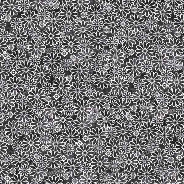 BLK Daisy Delight on Black Fabric to sew - QuiltGirls®