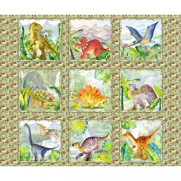 Dinosaur Friends Quilt Panel to sew - QuiltGirls®