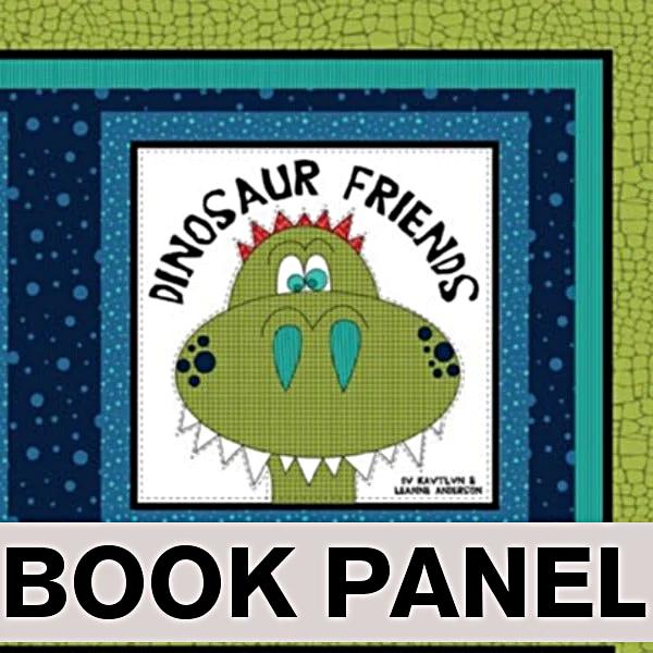 Dinosaur Friends Fabric Book Panel to Sew - QuiltGirls®