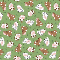 Farm-tastic Friends Cow Toss Fabric to sew - QuiltGirls®