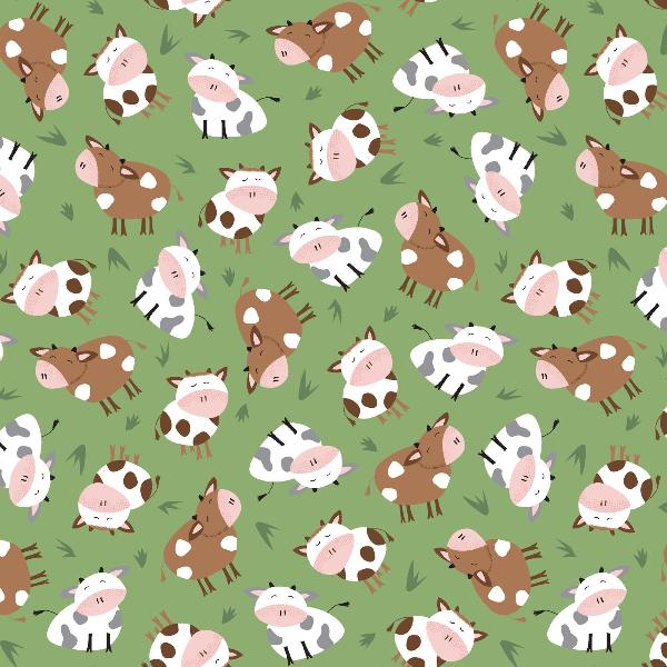 Farm-tastic Friends Cow Toss Fabric to sew - QuiltGirls®