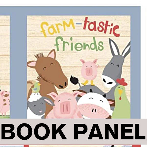 Farm-tastic Friends Fabric Book Panel to sew - QuiltGirls®