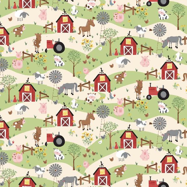 Farm-tastic Friends Scenic Fabric to sew - QuiltGirls®