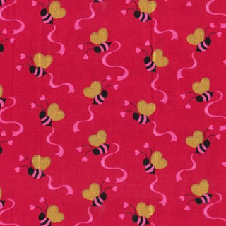 Bees and Hearts Fabric to sew - QuiltGirls®