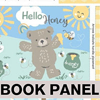 
              Hello Honey Fabric Book Panel to sew - QuiltGirls®
            