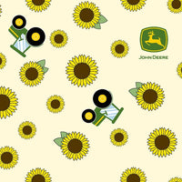 (Remnant 18") John Deere Sunflower Toss Fabric to sew - QuiltGirls®