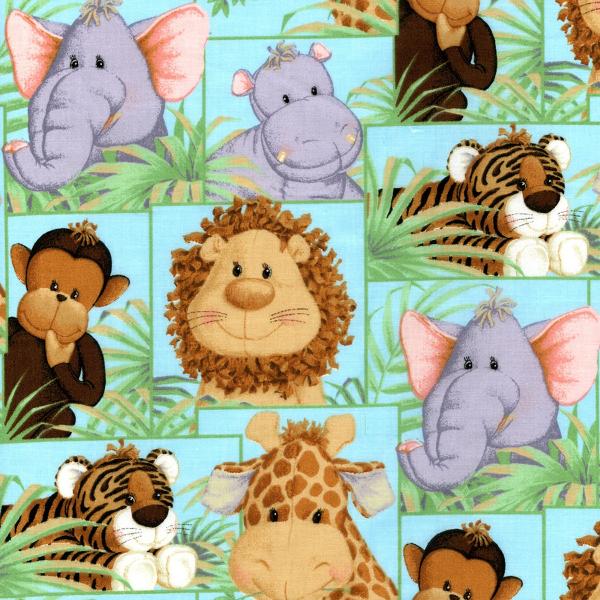 Jungle Babies Block Fabric to sew - QuiltGirls®