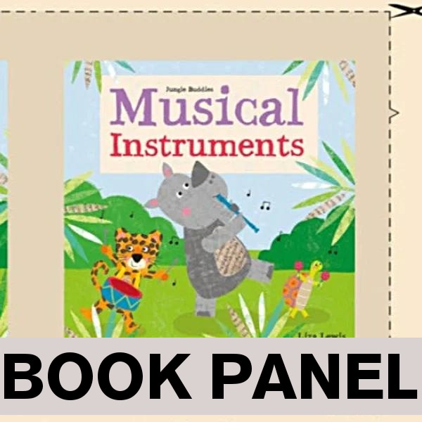 Musical Instuments Fabric Book Panel to Sew - QuiltGirls®