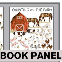 
              Counting on the Farm Fabric Book Panel to sew - QuiltGirls®
            