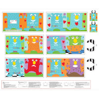 
              I Love You Little Monster Fabric Book Panel to sew - QuiltGirls®
            