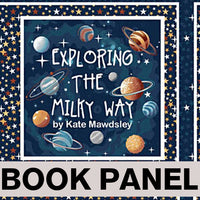 
              Exploring the Milky Way Fabric Book Panel to Sew - QuiltGirls®
            