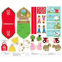 On the Farm Craft and Fabric Book Panel to sew - QuiltGirls®