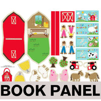 
              On the Farm Craft and Fabric Book Panel to sew - QuiltGirls®
            