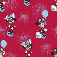 (Remnant 18") Patriotic Minnie Mouse Fabric to sew - QuiltGirls®