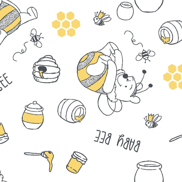 Pooh Baby Bee Fabric to sew