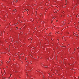RED Red Scroll Fabric to sew - QuiltGirls®