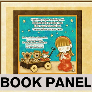 Rest Your Head Little Girl Fabric Book Panel to Sew - QuiltGirls®