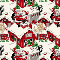 Santa Coming to Town Rooftop Fabric to Sew - QuiltGirls®