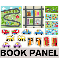 
              Seek and Find Things That Go Craft and Fabric Book Panel to sew - QuiltGirls®
            