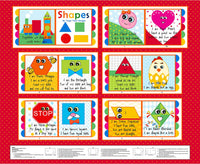 
              Shapes Fabric Book Panel to sew Book Panel (35’’x44’’) Panel
            