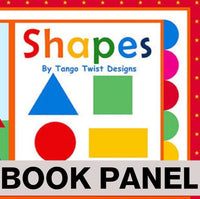 
              Shapes Fabric Book Panel to sew Book Panel (35’’x44’’) Panel
            