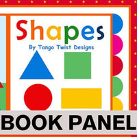 Shapes Fabric Book Panel to sew Book Panel (35’’x44’’) Panel
