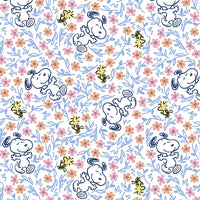Snoopy and Woodstock Floral Frolic Fabric to sew
