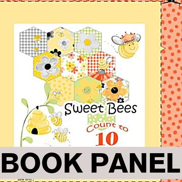 Susybee’s Sweet Bees Count To Ten Fabric Book Panel Sew