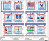 
              US Symbols and Monuments Fabric Book Panel to Sew - QuiltGirls®
            