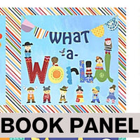 What a World Fabric Book Panel to sew Book Panel (23’’x44’’) Panel
