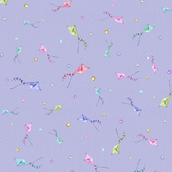 PURP Whiskerville Kites on Purple Fabric to sew