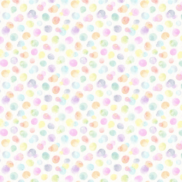 WHT Whiskerville Spotty Dots on White Fabric to sew