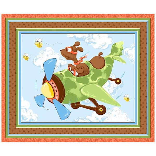 Susybee's Zig the Flying Ace Play Mat Panel to sew - QuiltGirls®
