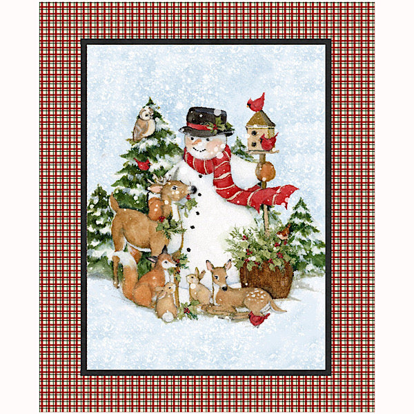 Christmas Snowman Deer Quilt Panel to Sew - QuiltGirls®