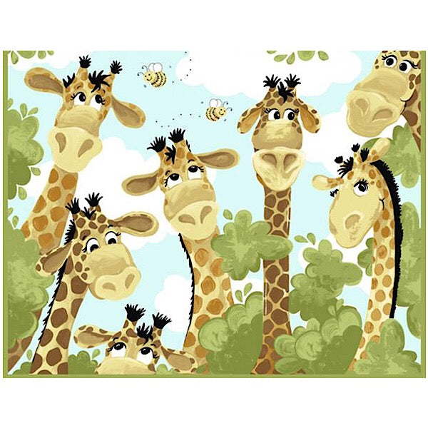 Susybee's Giraffe Play Mat Panel to sew - QuiltGirls®