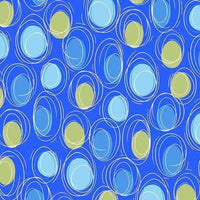 BLU Thalia Geometric Circles Royal Blue Fabric to sew - QuiltGirls®